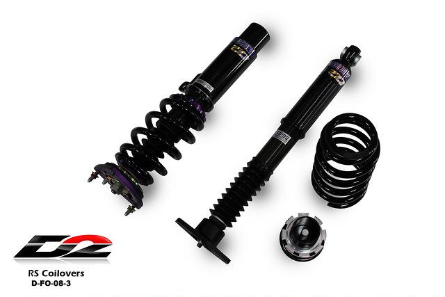 D2 Racing RS Series Coilovers - Front Camber Plate/Rear Top Mount D-FO-08-3-RS