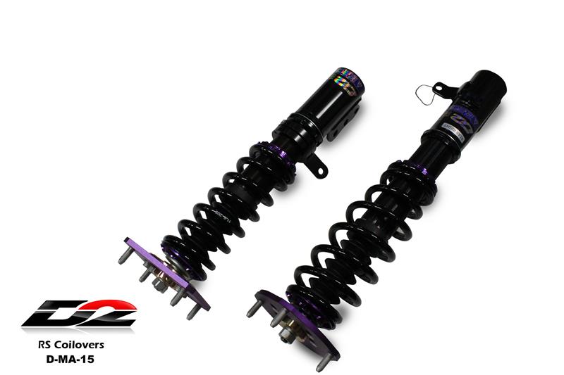 D2 Racing RS Series Coilovers - Front Camber Plate/Rear Top Mount (PBM) D-MA-15-RS