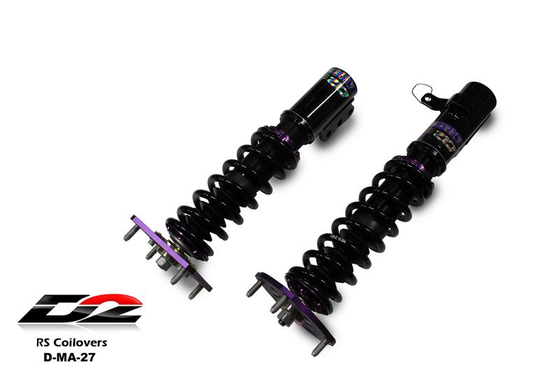 D2 Racing RS Series Coilovers - Front Camber Plate/Rear Top Mount (PBM) D-MA-27-RS