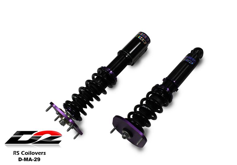 D2 Racing RS Series Coilovers - Front Camber Plate/Rear Top Mount D-MA-29-RS