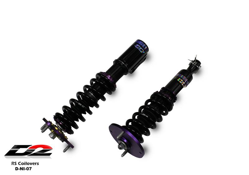 D2 Racing RS Series Coilovers - Front Camber Plate/Rear Top Mount D-NI-07-RS