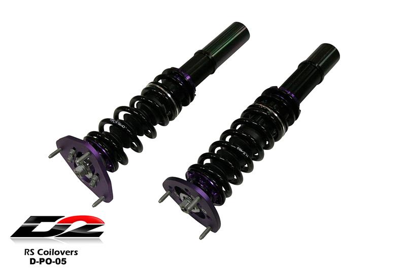 D2 Racing RS Series Coilovers - Front Camber Plate/Rear Top Mount (PBM) D-PO-05-RS