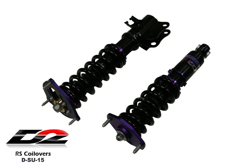 D2 Racing RS Series Coilovers - Front Camber Plate/Rear Top Mount D-SU-15-RS