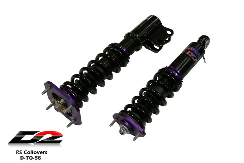 D2 Racing RS Series Coilovers - Front Camber Plate/Rear Top Mount D-TO-56-RS