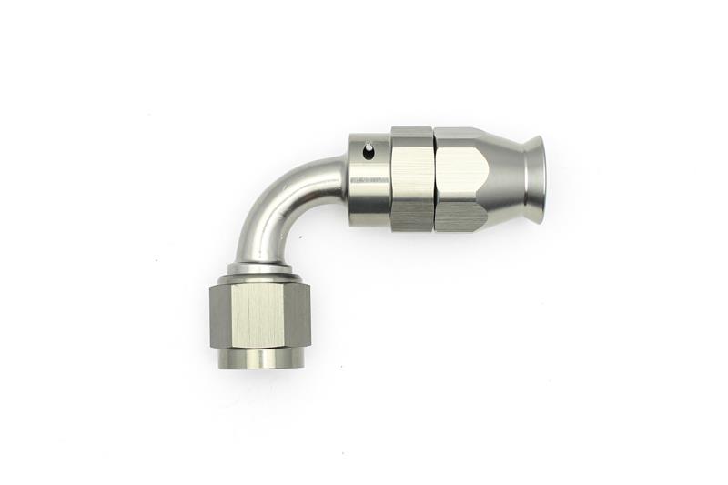 DeatschWerks PTFE Swivel 90Deg Hose End - Incl 1 Olive Insert 6-02-0852