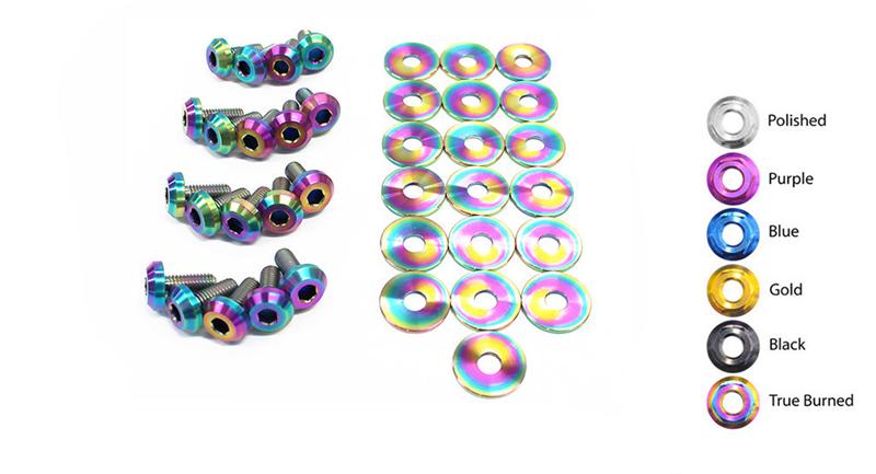 Dress Up Bolts Partial Engine Bay Titanium Bolt Kit for Acura Integra DA - True Burnt Ti HON-009-Ti-TB