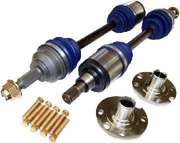 Driveshaft Shop Level 3.9 Axle/Hub Kit - Uses 1.693 or Non-ABS Spindle - 1 Year Warranty HZ45