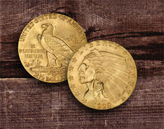 $2.5 Indian Gold Coin
