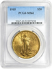 NGC/PCGS MS61 $20 St. Gaudens Gold Coin