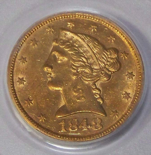 Almost Uncirculated (AU) $5 Liberty Gold Coin