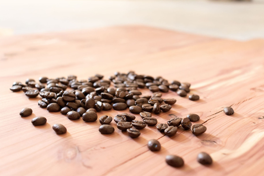coffee beans displayed on flat surface