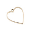 Gold Heart Shape Open Back bezel