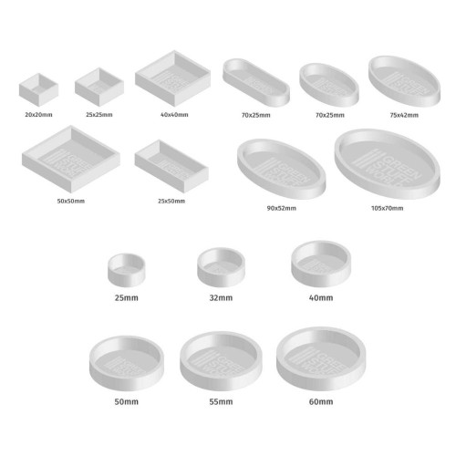 Silicone Containment Moulds - Circle, Oval and Square