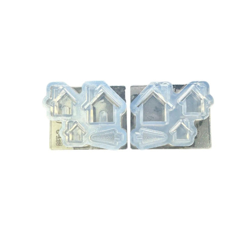 Silicone Mould - 3D House & Tree