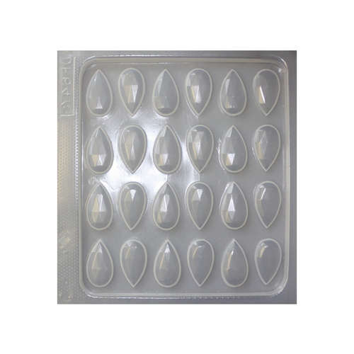 Resin Mould - Faceted Teardrops - 24 in 1