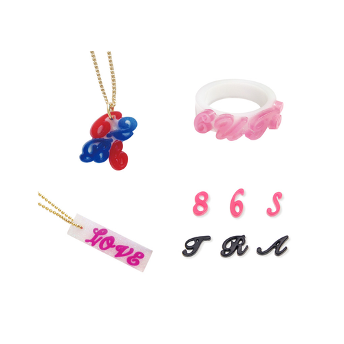 Mould for UV resin from Padico - Alphabet Cursive style. Moulded cursive letter examples Mould for UV resin from Padico - Alphabet Cursive style. Moulded cursive letter examples