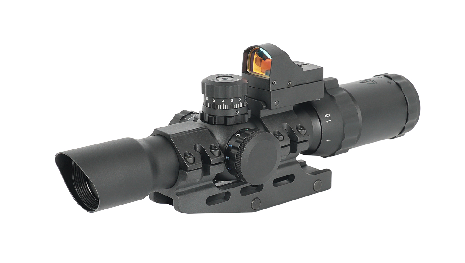 Northtac Assault 1-4x28 LPVO Riflescope Mil-Dot Reticle