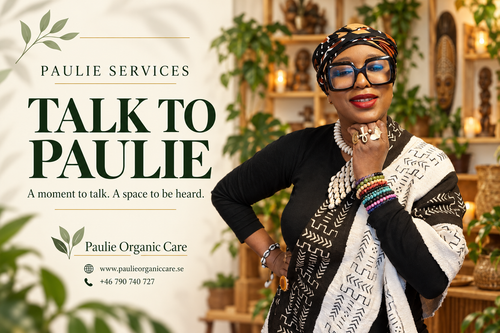 Paulie Services — Talk to Paulie
 
Sometimes, you simply need someone to listen. Share what’s on your mind, reflect on your journey,
and explore your next steps through a warm, respectful conversation with Paulie.
Let’s make time for you.
www.paulieorganiccare.se
 +46 790 740 727