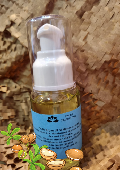Paulie Argan oil 107 ml
Promotes elasticity
Moisturizes the skin and prevents dry and scaly skin
Prevents / reduces stretch marks - Agan oil's ability to promote the skin's repair ability helps to counteract inflammation and minimize stretch marks - Prevents / minimizes sun spots - argan oil contains a physical filter against UV light which therefore helps prevent sun damage. Its beneficial properties also include vitamin E which helps to repair sun spots and restore radiance
Regulates oily skin - argan oil regulates sebum production so your skin stays moisturized without excess, this is especially important if you already have oily skin
Argan oil and acne - argan oil reduces sebum production which helps to counteract clogged pores that can cause pimples
Helps the skin absorb other products - argan oil is incredibly moisturizing and promotes exfoliation which ensures that there is no barrier of skin cells that prevents the skin from absorbing other skin care products
Argan oil wrinkles - as it is very moisturizing and also protects against the sun, it counteracts the aging caused by dry skin and sun damage
Mer om källtextenKälltexten krävs om du vill ha ytterligare information om översättningen
Argan oil is ideal massage oil to fight against cellulite.
HOW TO USE ARGAN OIL ON YOUR FACE: 5 EASY STEPS
Wash your face with cold water and gentle cleansing milk so your face is clean before applying the oil.
Bathe the face dry (do not rub as this may irritate the skin) until the skin is moist without being wet.
Apply 2-3 drops of argan oil on your face, and gently massage it in with circular motions so that it is evenly distributed over the face
Let the oil be absorbed by the skin for 5 minutes (the longer you wait, the better)
Repeat the process once a day and see your skin improve
WHAT IS ARGAN OIL?
Argan oil comes from the nuts of argan trees, which are common in Morocco. These nuts contain between 1 and 3 oil-rich argan kernels, which are processed by cracking and roasting to produce what is called argan oil.
Argan oil contains many things that are beneficial when it comes to health as well as hair and skin care. Amongst:
Vitamin E - helps keep skin, eyes and immune system in shape
Phenols - found in herbal compositions such as argan oil, and are very effective antioxidants that counteract the damage to DNA that can be caused by free radicals
Carotenes - this is converted by the body into vitamin A, which promotes healthy skin, healthy eyes and boosts the immune system - Fatty acids - helps to produce the skin's natural oil barrier, and thus makes the skin look hydrated, full and young Paulie Argan oil 107 ml
Promotes elasticity
Moisturizes the skin and prevents dry and scaly skin
Prevents / reduces stretch marks - Agan oil's ability to promote the skin's repair ability helps to counteract inflammation and minimize stretch marks - Prevents / minimizes sun spots - argan oil contains a physical filter against UV light which therefore helps prevent sun damage. Its beneficial properties also include vitamin E which helps to repair sun spots and restore radiance
Regulates oily skin - argan oil regulates sebum production so your skin stays moisturized without excess, this is especially important if you already have oily skin
Argan oil and acne - argan oil reduces sebum production which helps to counteract clogged pores that can cause pimples
Helps the skin absorb other products - argan oil is incredibly moisturizing and promotes exfoliation which ensures that there is no barrier of skin cells that prevents the skin from absorbing other skin care products
Argan oil wrinkles - as it is very moisturizing and also protects against the sun, it counteracts the aging caused by dry skin and sun damage
Mer om källtextenKälltexten krävs om du vill ha ytterligare information om översättningen
Argan oil is ideal massage oil to fight against cellulite.
HOW TO USE ARGAN OIL ON YOUR FACE: 5 EASY STEPS
Wash your face with cold water and gentle cleansing milk so your face is clean before applying the oil.
Bathe the face dry (do not rub as this may irritate the skin) until the skin is moist without being wet.
Apply 2-3 drops of argan oil on your face, and gently massage it in with circular motions so that it is evenly distributed over the face
Let the oil be absorbed by the skin for 5 minutes (the longer you wait, the better)
Repeat the process once a day and see your skin improve
WHAT IS ARGAN OIL?
Argan oil comes from the nuts of argan trees, which are common in Morocco. These nuts contain between 1 and 3 oil-rich argan kernels, which are processed by cracking and roasting to produce what is called argan oil.
Argan oil contains many things that are beneficial when it comes to health as well as hair and skin care. Amongst:
Vitamin E - helps keep skin, eyes and immune system in shape
Phenols - found in herbal compositions such as argan oil, and are very effective antioxidants that counteract the damage to DNA that can be caused by free radicals
Carotenes - this is converted by the body into vitamin A, which promotes healthy skin, healthy eyes and boosts the immune system - Fatty acids - helps to produce the skin's natural oil barrier, and thus makes the skin look hydrated, full and young