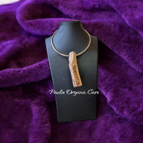 Palo Santo  Palo Santo  Harmony Necklace Necklace
 
The soothing aroma of Palo Santo may help reduce stress and anxiety.
Having it close by in the form of a necklace can provide a continuous source of relaxation throughout the day.
 
Palo Santo comes from the wood of the Bursera graveolens tree, which is native to South America.
Wearing a Palo Santo necklace can serve as a reminder of your connection to nature and the earth.
Palo Santo is traditionally used for spiritual purification and energetic cleansing.
 
Wearing a Palo Santo necklace may help promote a sense of spiritual clarity and protection.
Wearing a Palo Santo necklace allows you to carry this aromatic benefit with you throughout the day.
 
wearing a Palo Santo necklace can offer both physical and emotional benefits, helping to promote a sense of well-being and harmony in daily life.