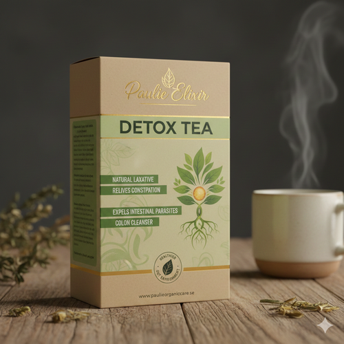 Paulie Elixir Detox Tea 115g
 
Medicinal Benefits of Paulie Elixir Tea
 
Natural Laxative
Helping to relieve Constipation.
 
Detoxification
Paulie Elixir Tea help in detoxifying the digestive system by aiding the expulsion of accumulated waste and toxins. This cleansing effect can contribute to improved overall digestive health.
Weight Management
The use of  Paulie Elixir Tea can assist in temporary weight loss by facilitating the elimination of excess waste. 
Anti-parasitic Properties
The purgative action of  Paulie Elixir Tea can help in expelling intestinal parasites, contributing to a healthier gut environment.
Colon Cleanser
Usage and Precautions
Dosage and Administration
Paulie Elixir Teas are commonly consumed as tea or infusions. It is crucial to follow recommended dosages to avoid potential side effects such as cramping, diarrhea, or dehydration.
Precautions
Prolonged use of Paulie Elixir Tea is not advised, as it can lead to dependency and disrupt electrolyte balance in the body.
Pregnant or breastfeeding women, as well as individuals with inflammatory bowel diseases like Crohn's disease or ulcerative colitis, should avoid using Paulie Elixir Tea without consulting a healthcare provider.