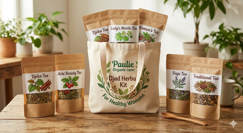 DjaDja Herbal Kit


6 herbal blends designed to support your natural balance.


Inside the kit you'll find 6 unique teas that support:

 Hormonal balance
 Menstrual comfort
Relaxation and stress relief
Energy and vitality

 Digestion and bloating relief
Every cup offers a moment to slow down, reconnect with your body, and give yourself the care you deserve.


Why you'll love it:
• 100% natural herbal ingredients
• No artificial flavors or additives
• Caffeine-free blends
• Created specifically for women's wellbeing
• Perfect for daily self-care