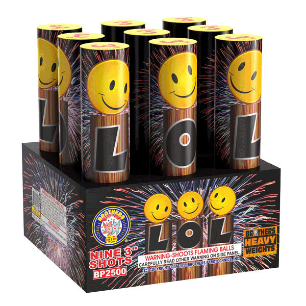Brothers Fireworks LOL - 3” 9 Shot Cake | Eagle Fireworks