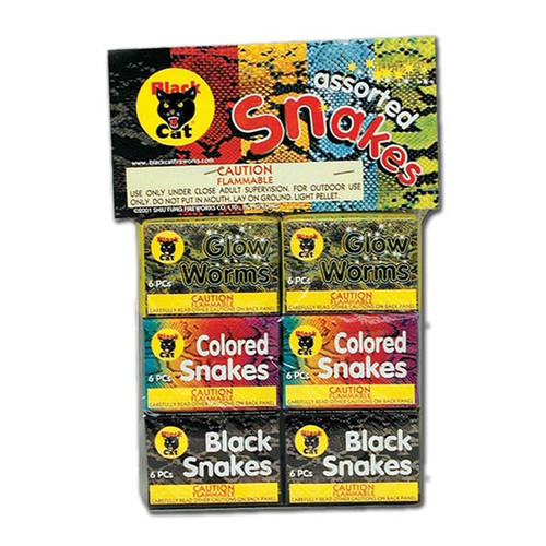 Black Cat Black Snakes - 6 Boxes of 6