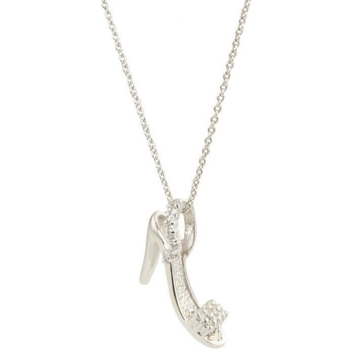 Tiny Treasures Diamond High Heel Shoes Necklace