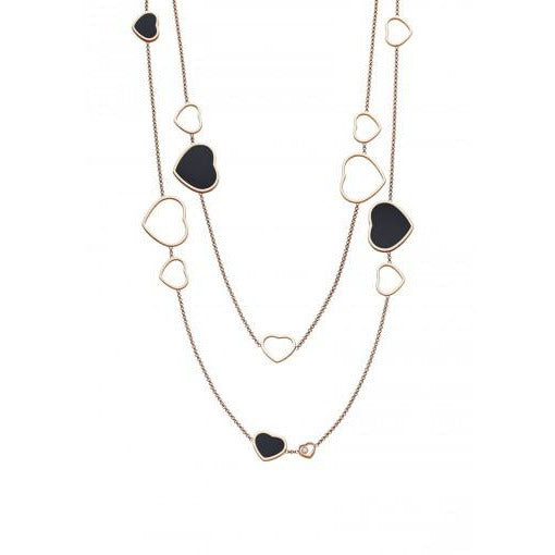 Chopard Happy Hearts Rose Gold Onyx Sautoir