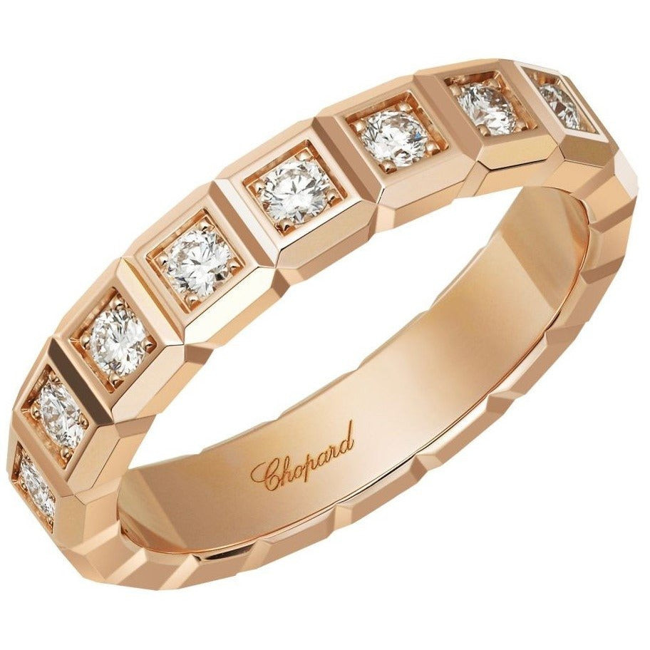 Chopard Ice Cube Full Diamond Rose Gold Ring