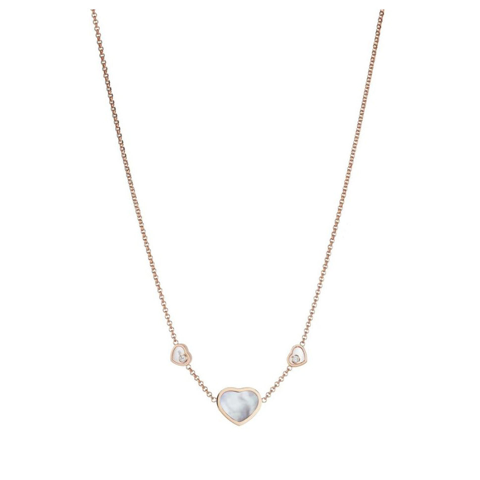 Chopard Happy Hearts Rose Gold MOP Necklace