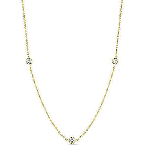 Roberto Coin Diamonds by the Inch 3 Diamond Necklace