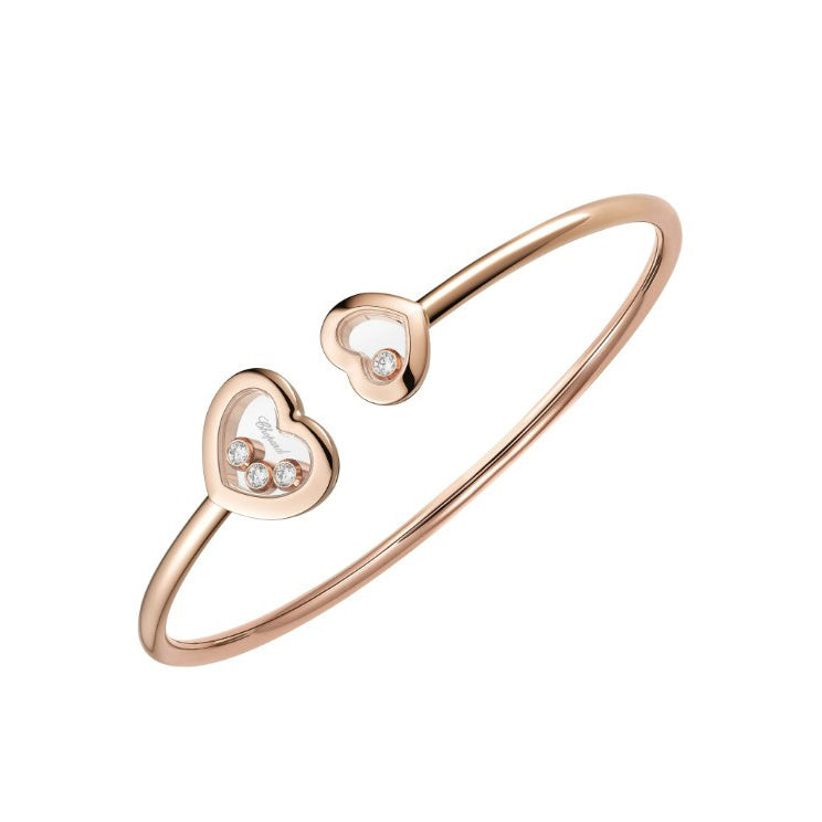 Chopard Happy Diamonds Icons Rose Gold Double Heart Bangle