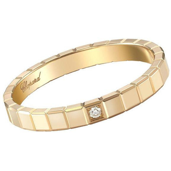 Chopard Mini Ice Cube Pure Single Diamond Rose Gold Ring