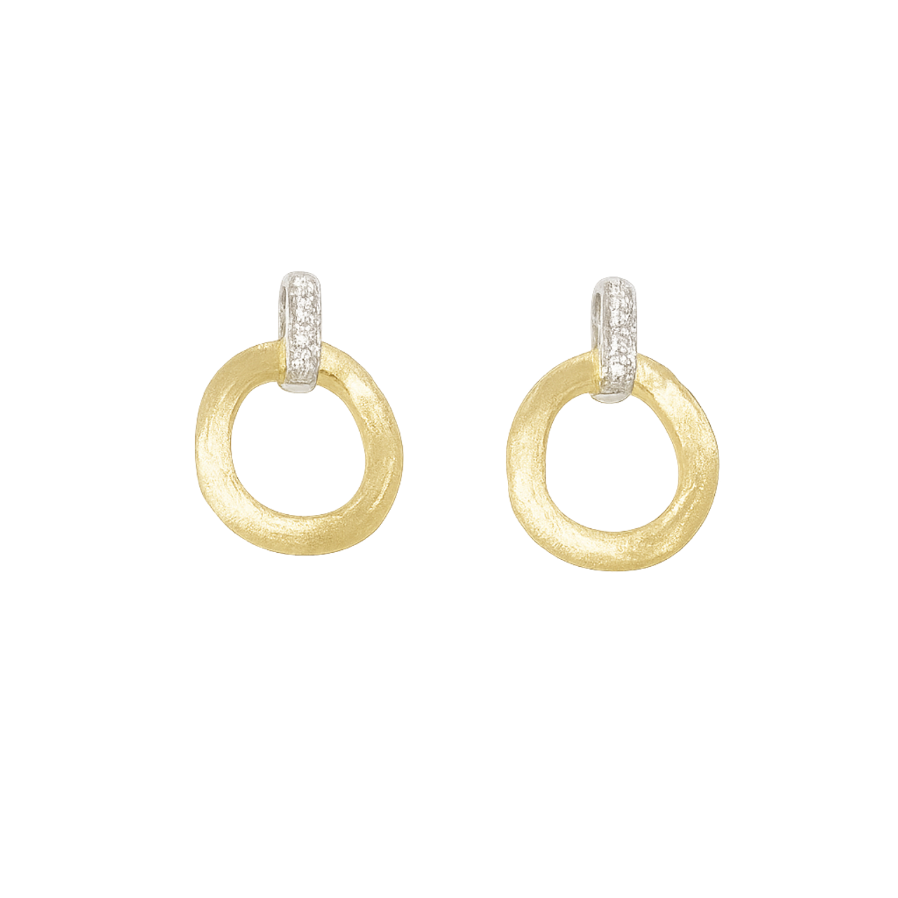 Marco Bicego Jaipur Yellow Gold Drop Earrings With Diamonds