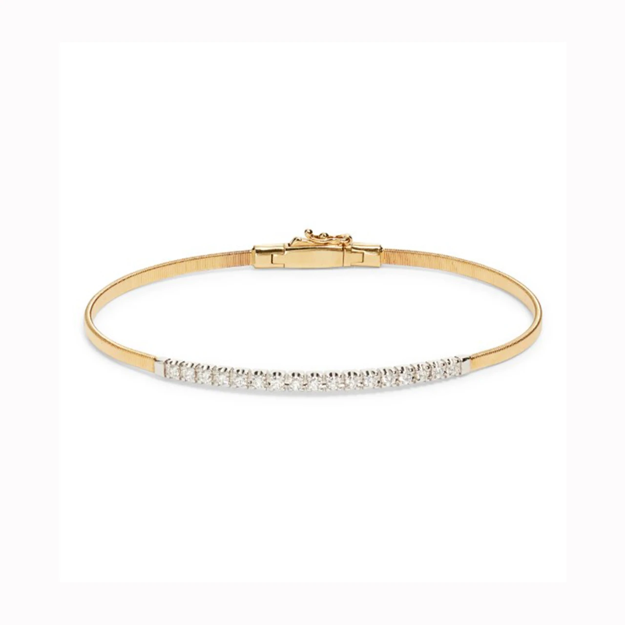 Marco Bicego Masai Yellow Gold Diamond Bar Bangle