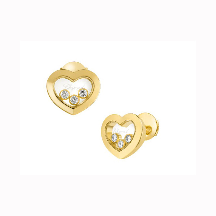 Chopard Yellow Gold Heart Earrings