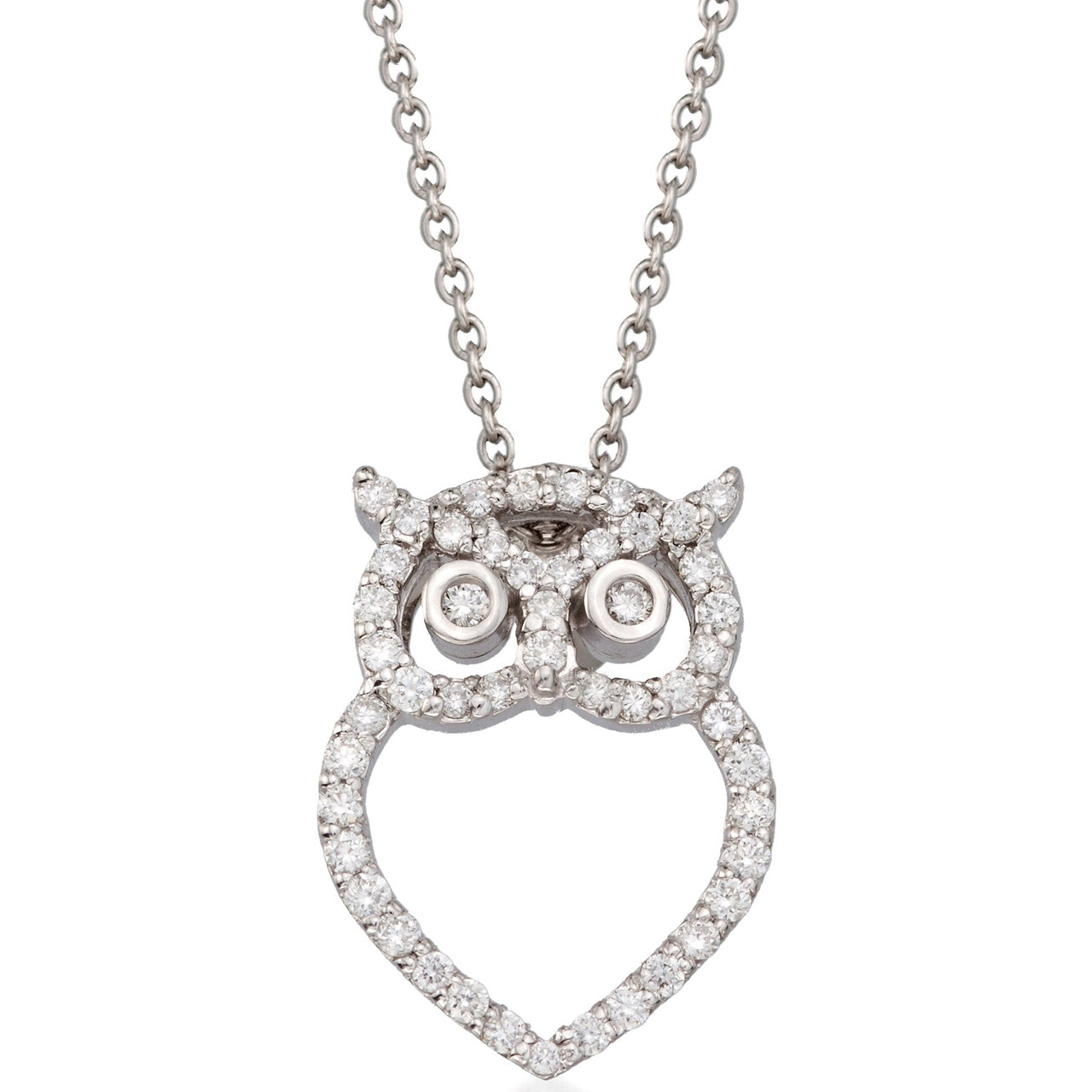 Tiny Treasures Diamond Owl Necklace