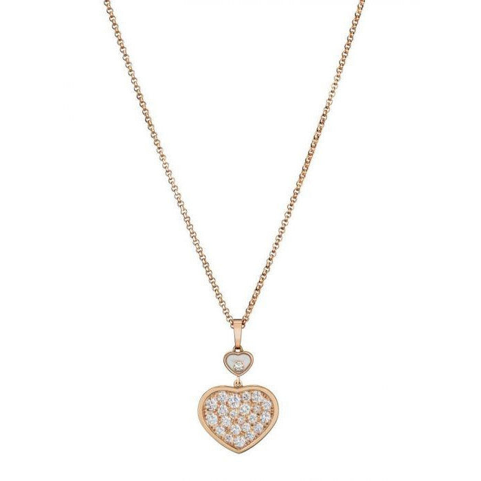 Happy Hearts Rose Gold Diamond Pendant