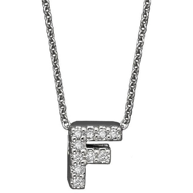 Tiny Treasures Diamond Initial F Necklace