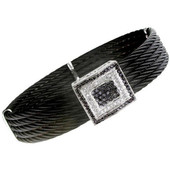 Charriol Celtic Noir Rectangle Black & White Diamond Bangle