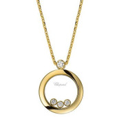 Chopard Round Pendant With Three Floating Diamonds 1