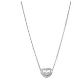 Chopard Heart Necklace With Three Floating Diamonds