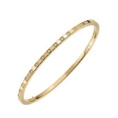 Chopard Ice Cube Partial Diamond Pure Yellow Gold Bangle