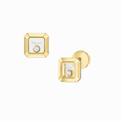 Chopard Happy Diamonds Yellow Gold Square Earrings