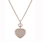 Chopard Happy Hearts Rose Gold Diamond Large Pendant