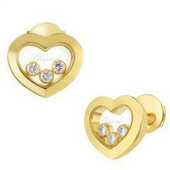 Chopard Yellow Gold Heart Earrings