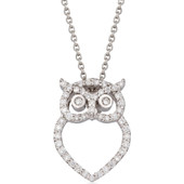 Tiny Treasures Diamond Owl Necklace