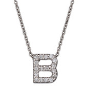 Tiny Treasures Diamond Initial B Necklace